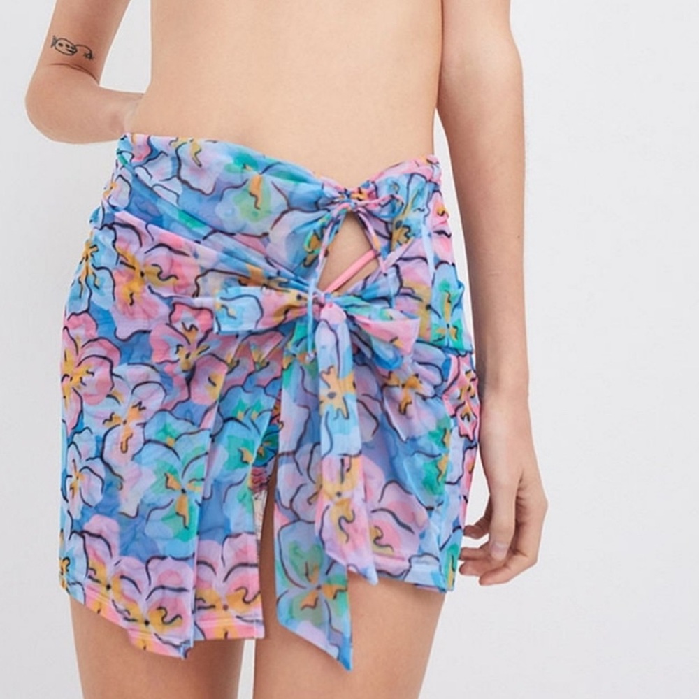 NWT For Love & Lemons Sarong Swim Cover up XS